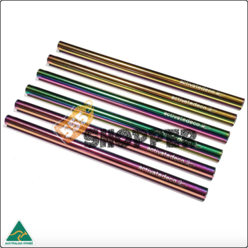 Stainless Steel Straws 6 Pack Rainbow 1