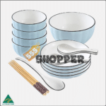 ceramic_dinnerware_blue_9set_1 Ceramic Dinner Set Blue 9 Pieces Set 1