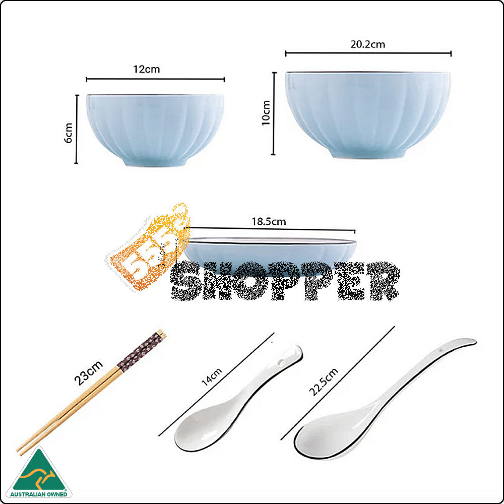 ceramic_dinnerware_blue_9set_2 Ceramic Dinner Set Blue 9 Pieces Set 2