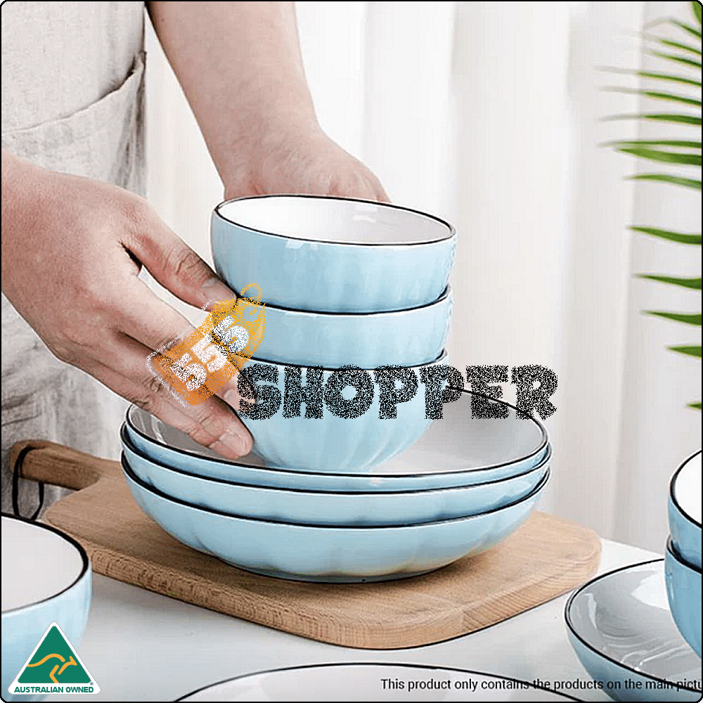 ceramic_dinnerware_blue_9set_3 Ceramic Dinner Set Blue 9 Pieces Set 3